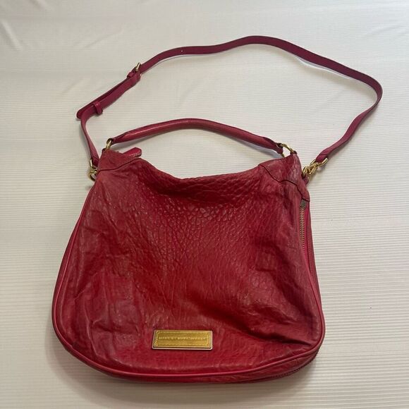 Marc By Marc Jacobs Red Washed Up Billy Hobo Bag Purse Handbag - Picture 1 of 14